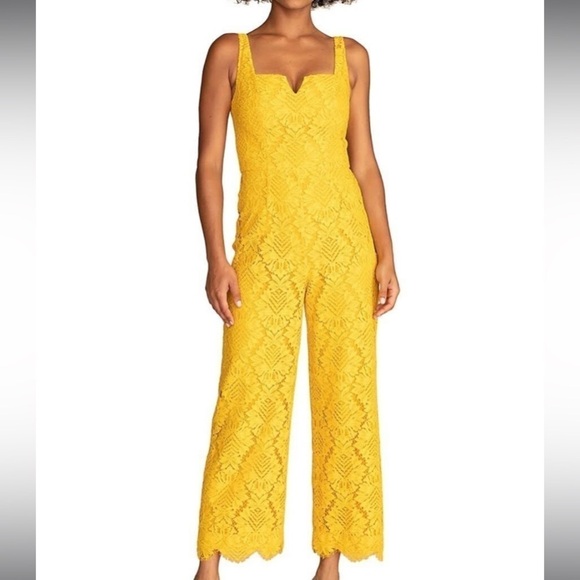 TRINA TURK Yellow Adventure Jumpsuit Size 6 - Picture 1 of 11